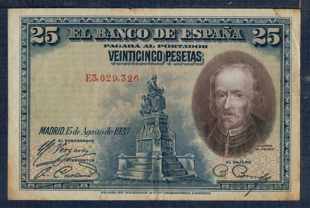 SPAIN - 25 PESOS 1928 - CIRCULATED Gian 13_18