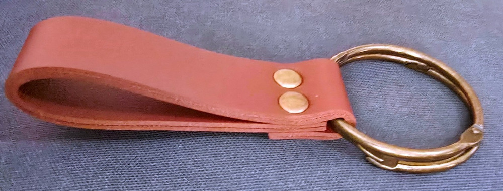 Faux Leather Keychain Keyring