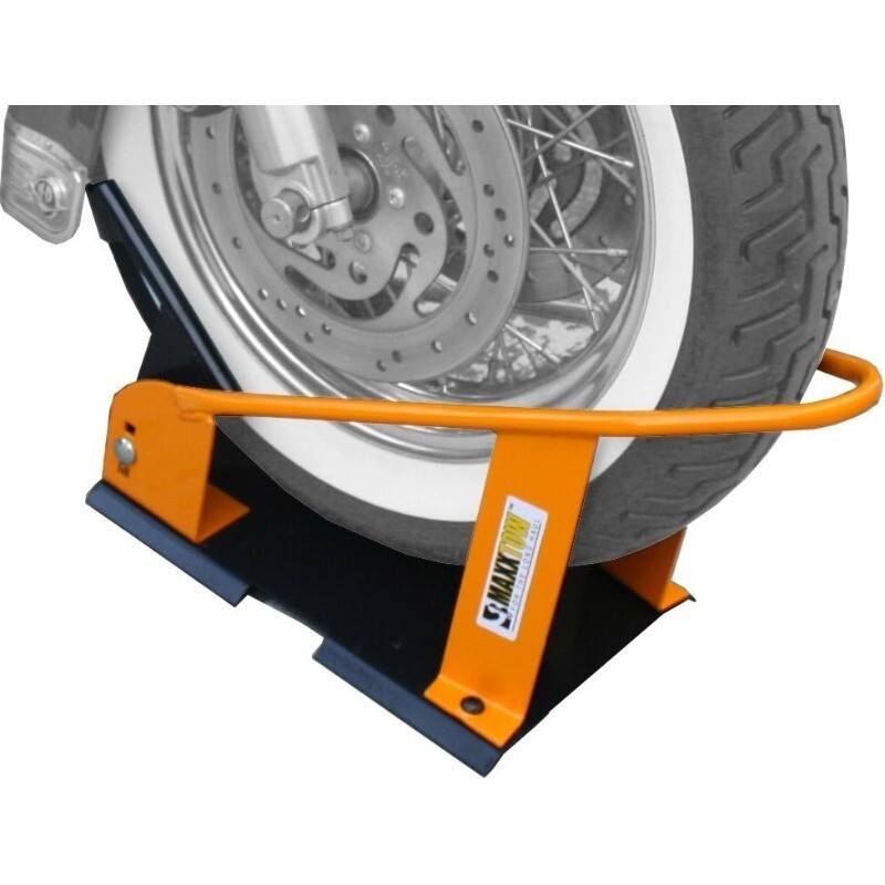 Motorcycle Wheel Chock Universal Wheel Compatibility Effortless Solo Strap-Down