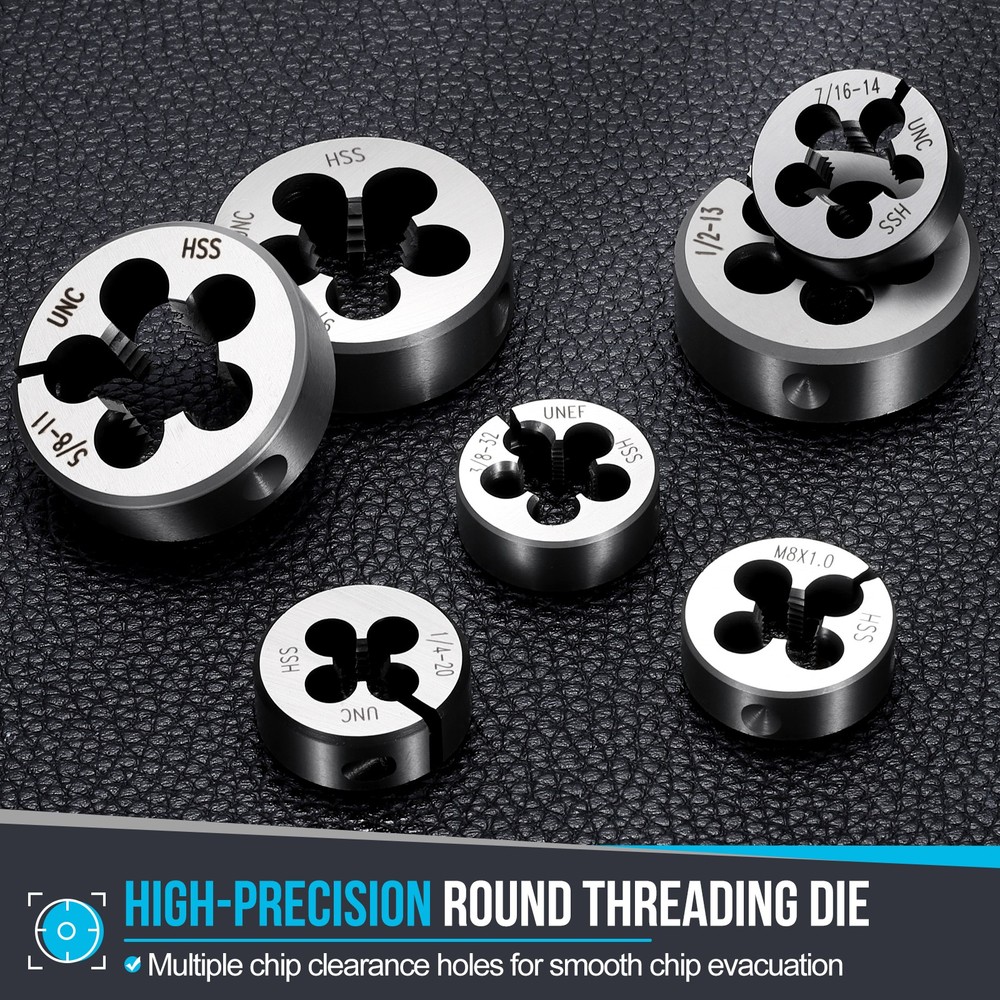 7/16"-20 UNF Round Threading Die, Right Hand Threading Die Adjustable
