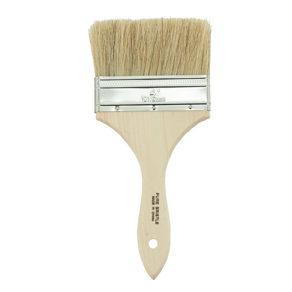 4" Double Thick White Bristle Chip Brush