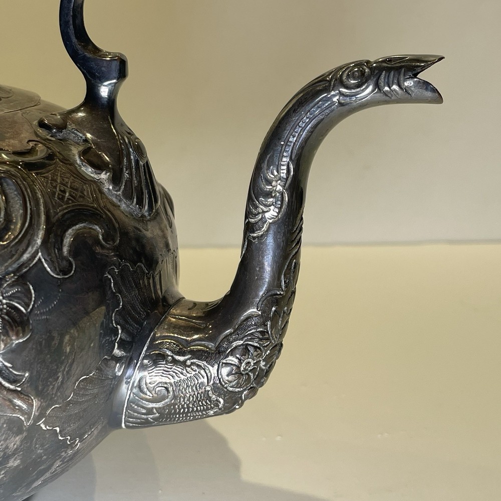 Vintage Ornate Silver Plated Tea Pot