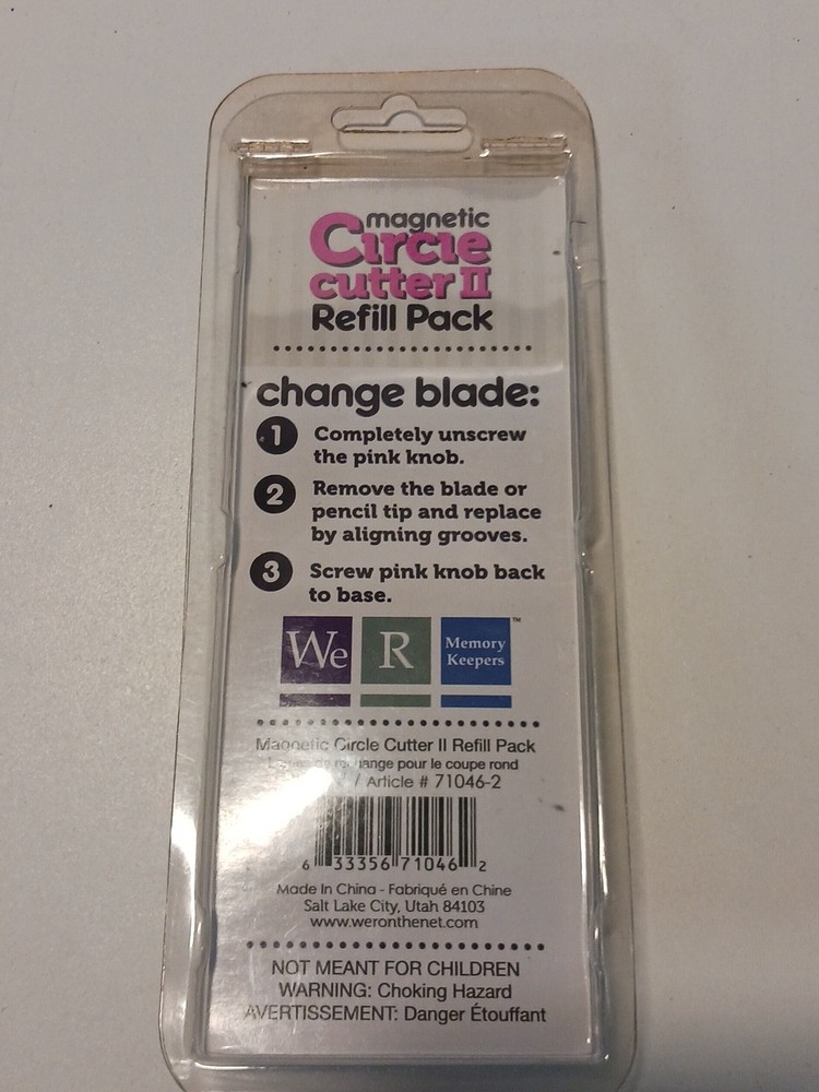 We R Memory Keepers Magnetic Circle Cutter 2 Refill Pack New