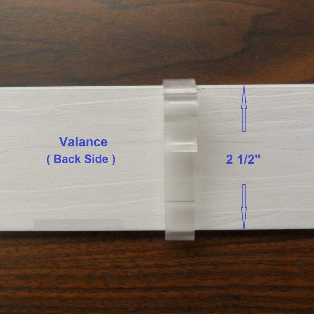 Valance Clips 10pcs 2.5'' Clear Plastic Holders for Horizontal Window Blinds