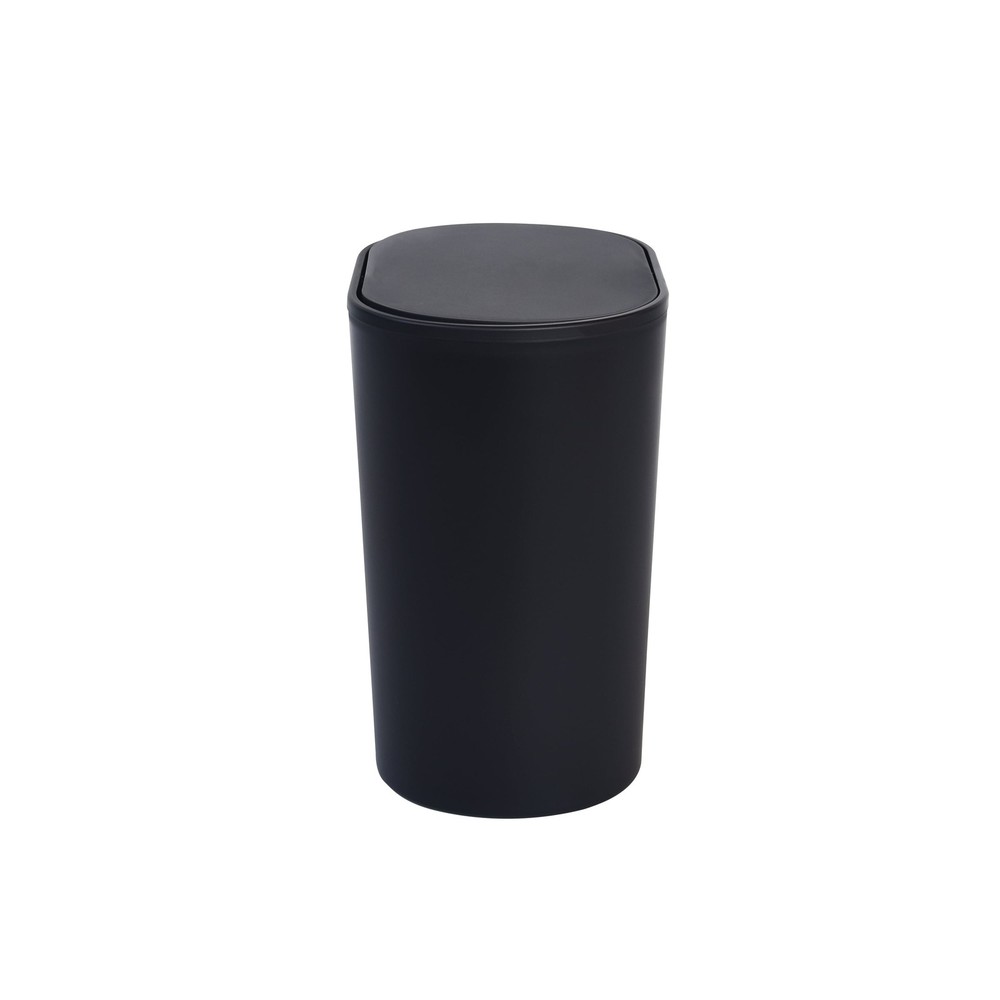 Mainstass Flip Top Plastic Trash Can, White