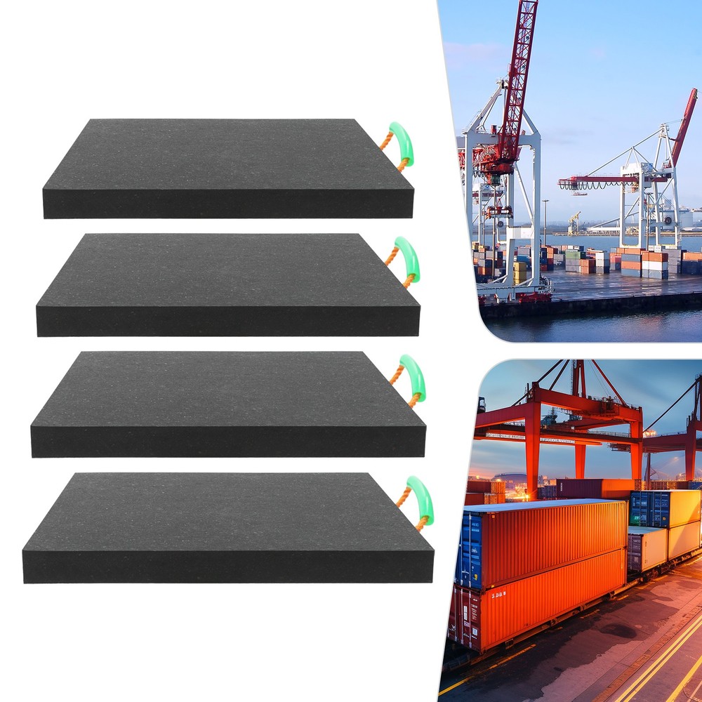 4pc Heavy Duty Stabilizing Blocks Outrigger Pads Square Support Pads with Handle