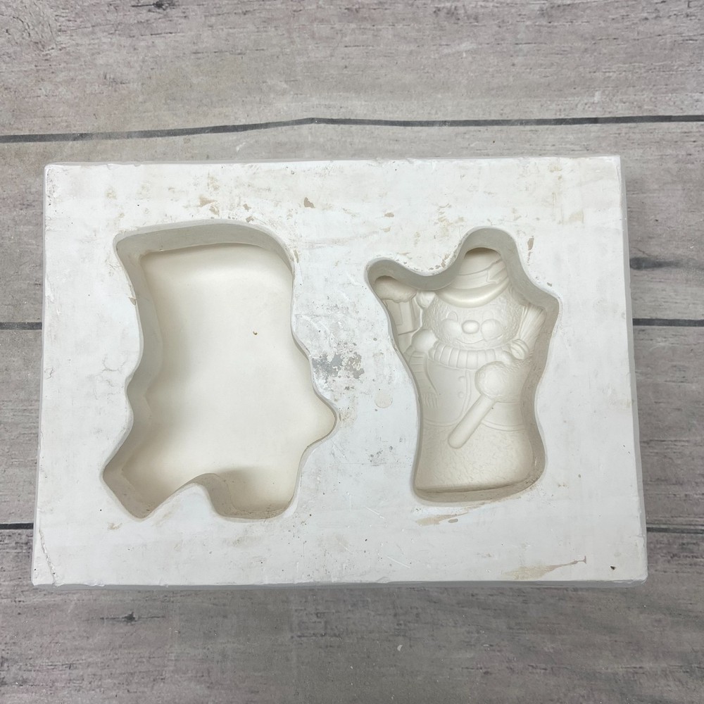 Glen View Ceramic Casting Mold Snowman Candy Box #78