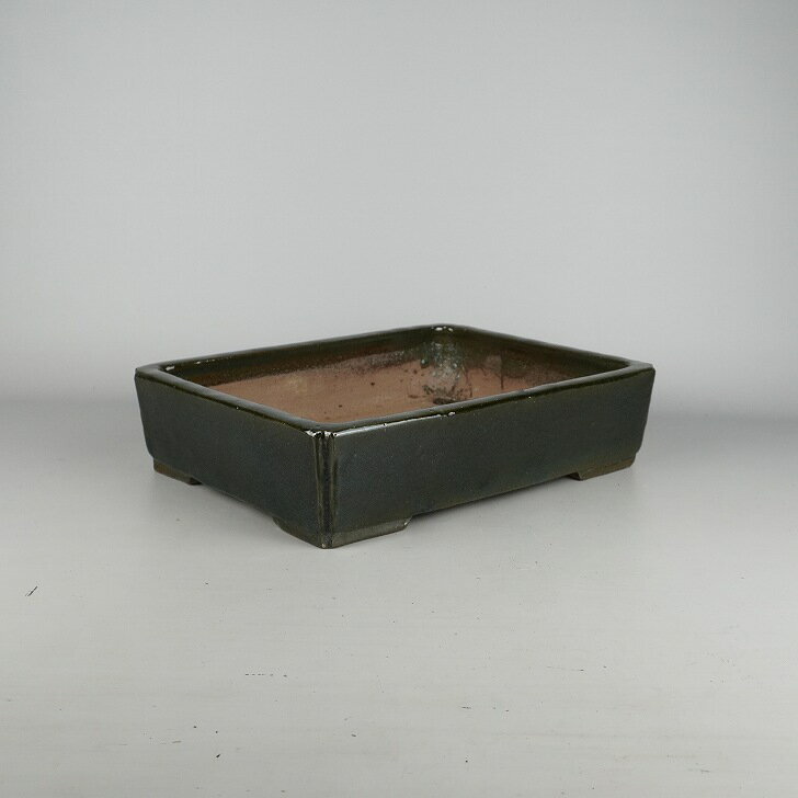 Used Tokoname Bonsai Pot - Shuho Maker - Medium Size Rectangular Pot - 34.5cm