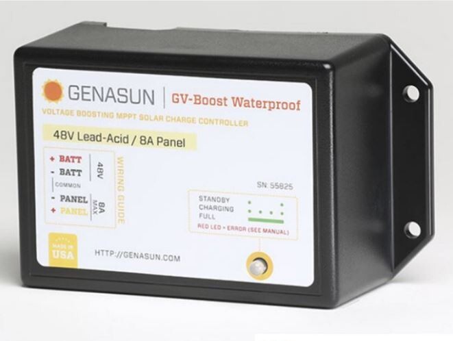 Genasun GVB-8-PB-48V-WP MPPT Boost Solar Charge Controller  48V  Waterproof