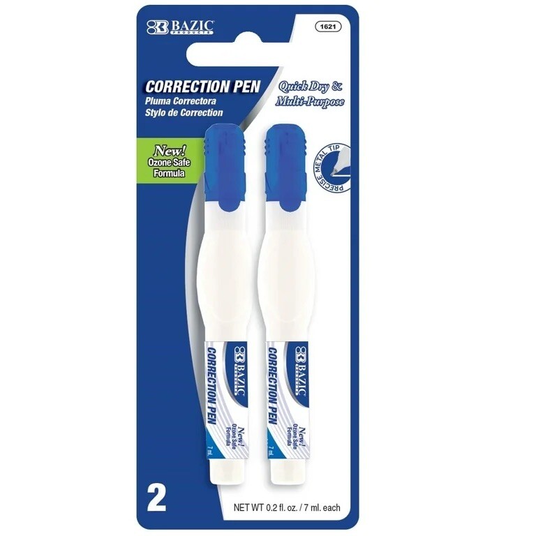 White Out Correction Pen, 5ml (Pack of 2)
