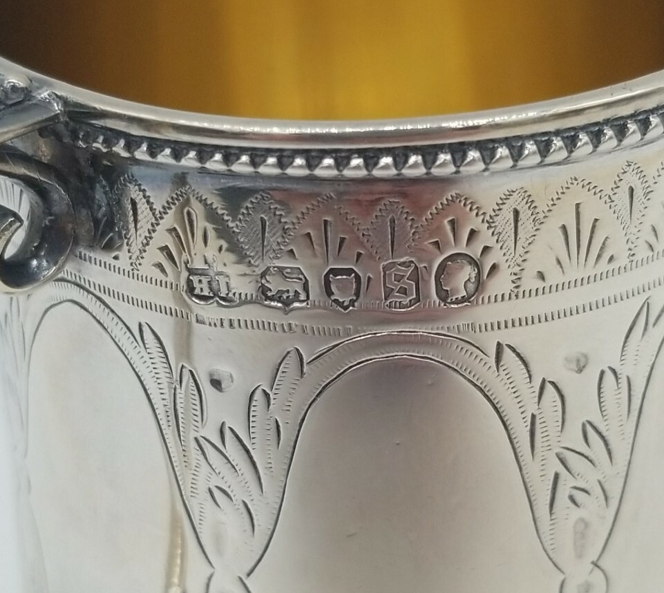 Victorian Sterling Silver Mug Circa 1873