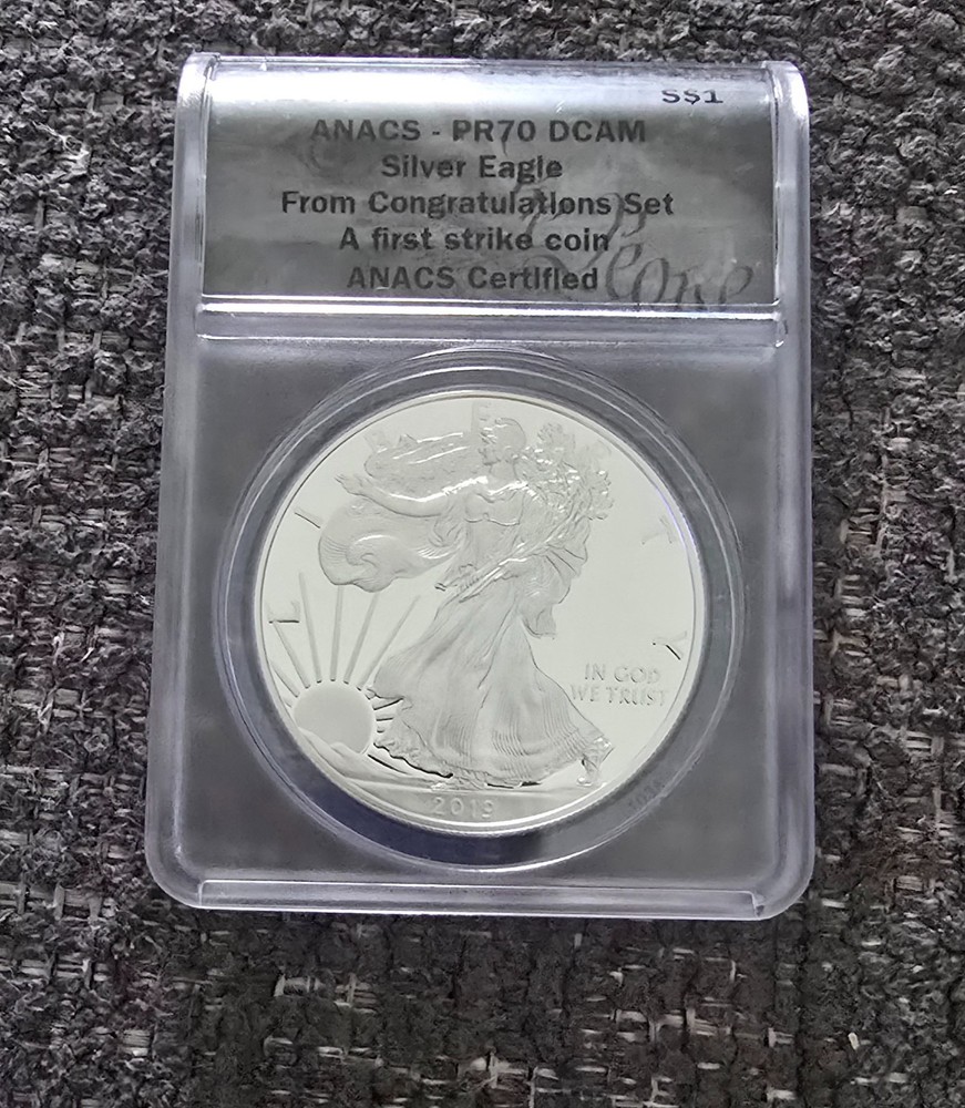 2019 W Silver Eagle PR70 First Strike Congrats Set