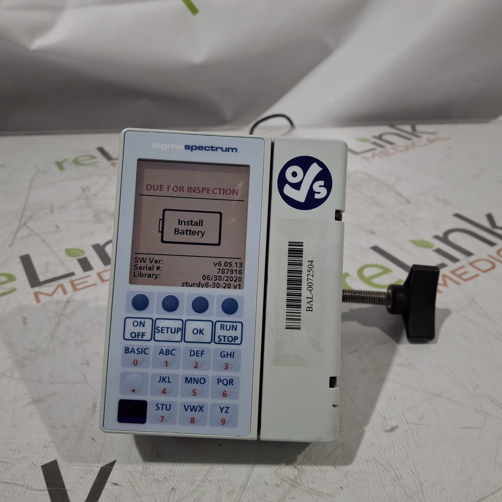 Baxter Sigma Spectrum 6.05.13 without Battery Infusion Pump