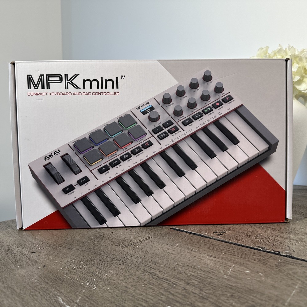 Akai Professional MPK Mini IV MIDI Keyboard Controller - Gray