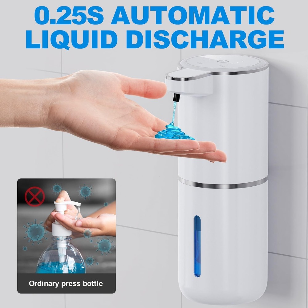 Automatic Liquid Soap Dispenser, 12.8oz/380ml Wall Mount Touchless Soap Dispe...
