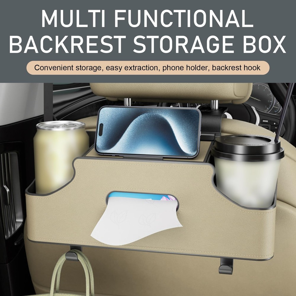 Nomocale 1 PC Car Seat Back Organizer, Car Back Seat Multi-Function Storage B...
