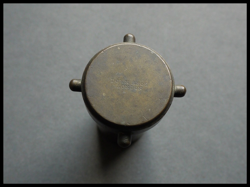 Antique Naval Microscope Lens Brass container Canister Empty.