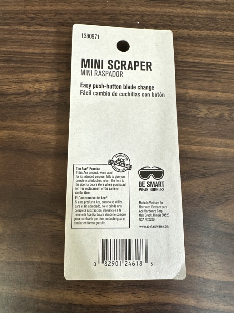 Ace Razor Scraper & Blades Set Plastic 1380971