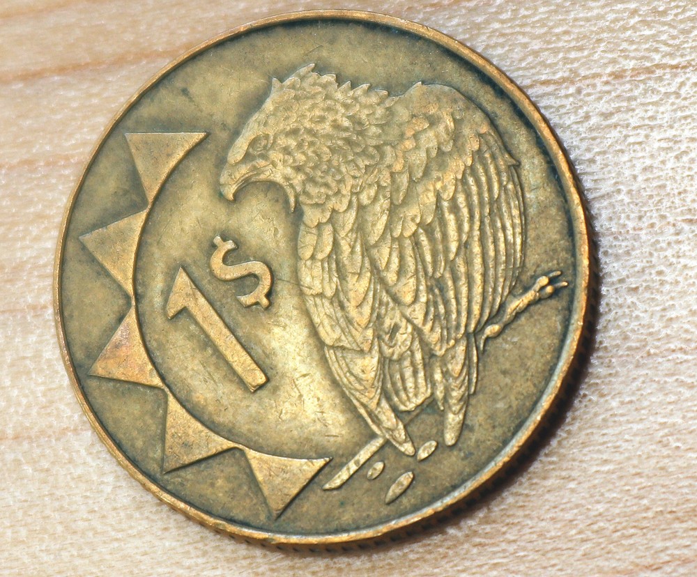1998 Namibia 1 Dollar Bateleur Eagle