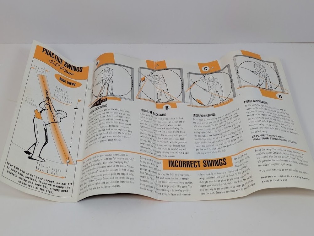 EZ Way Golf Swing Trainer EZ Plane 1998 Vintage