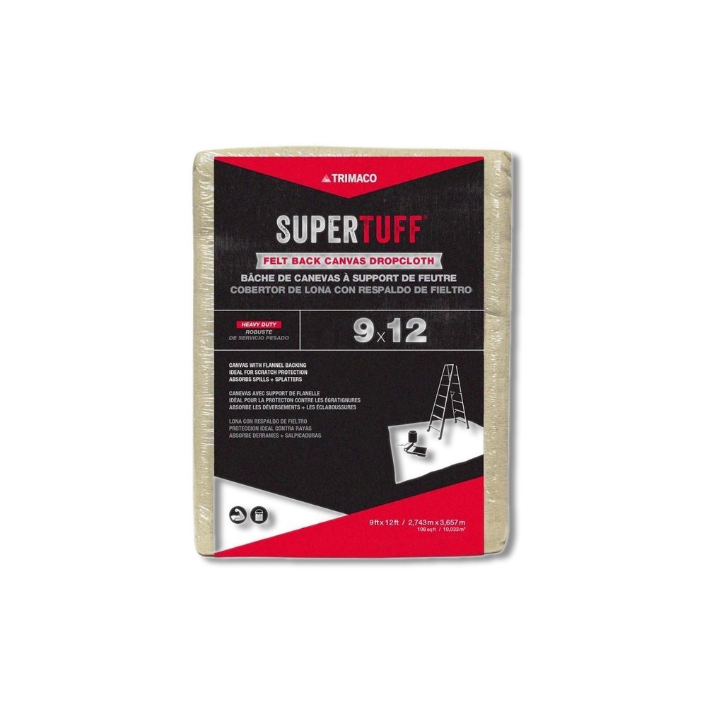 Trimaco SuperTuff 9 ft X 12 ft Canvas/Felt Drop Cloth FB1