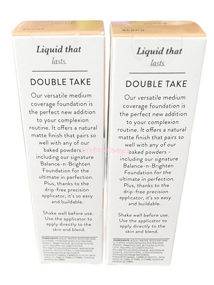 2 Piece Laura Geller Double Take Liquid LIGHT Foundation Medium Coverage Sealed