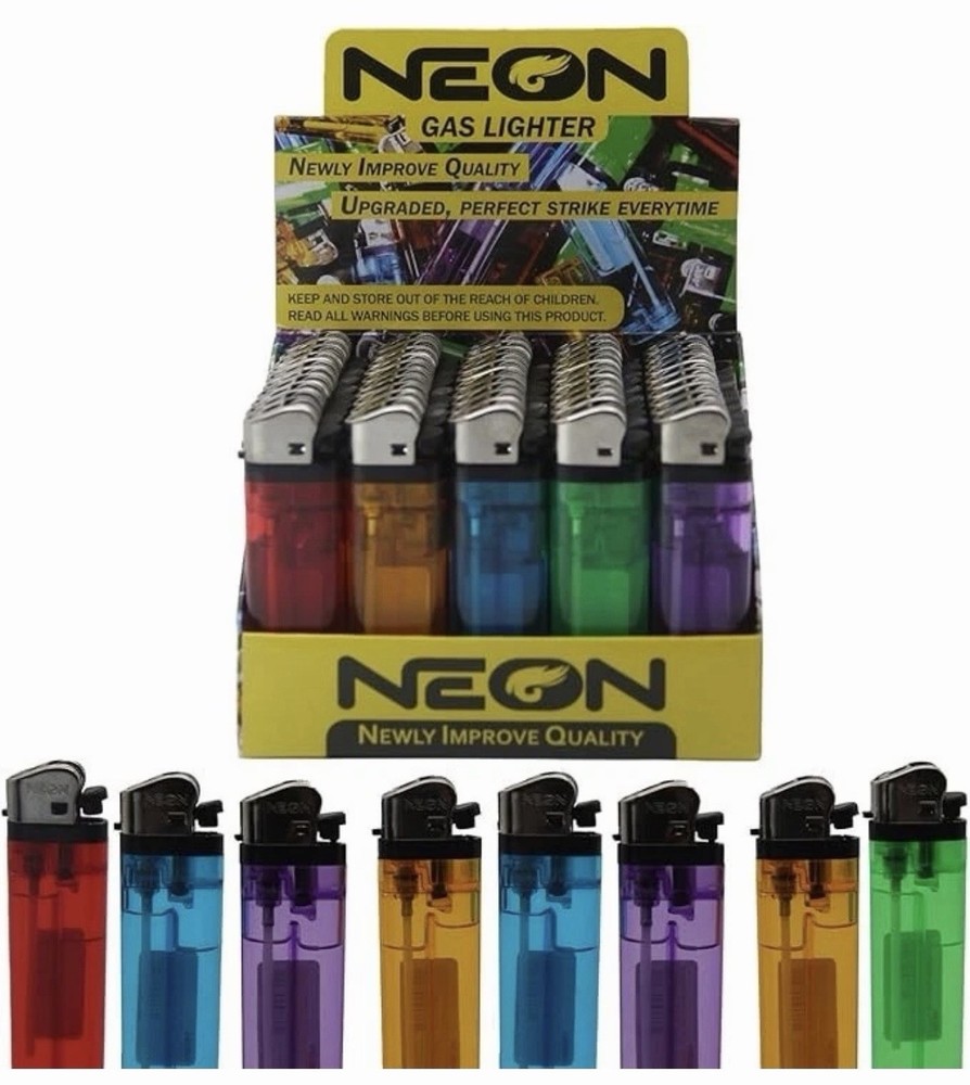 Neon Disposable Cigarette Lighters 50 Ct