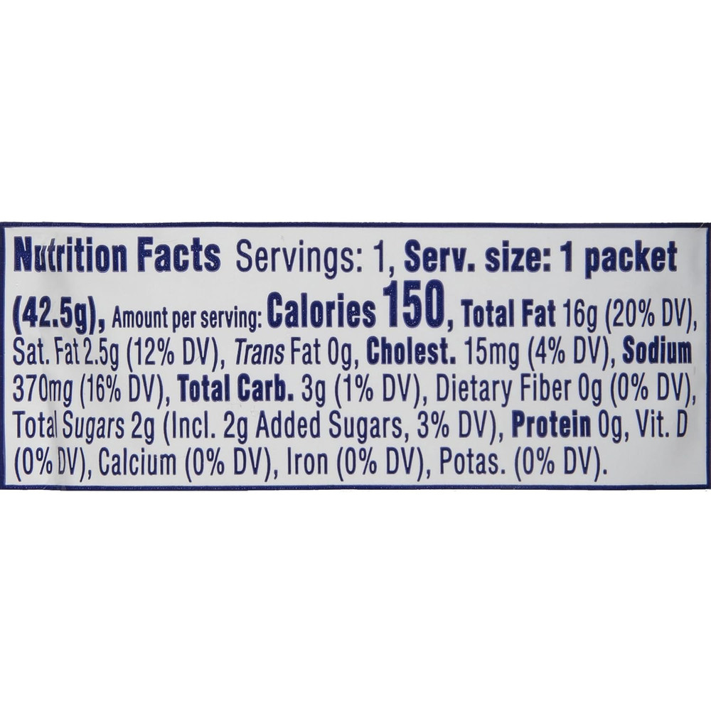 Kraft Ranch Salad Dressing Single Serve Packet (1.5 Oz Single Serve Packets, Pac