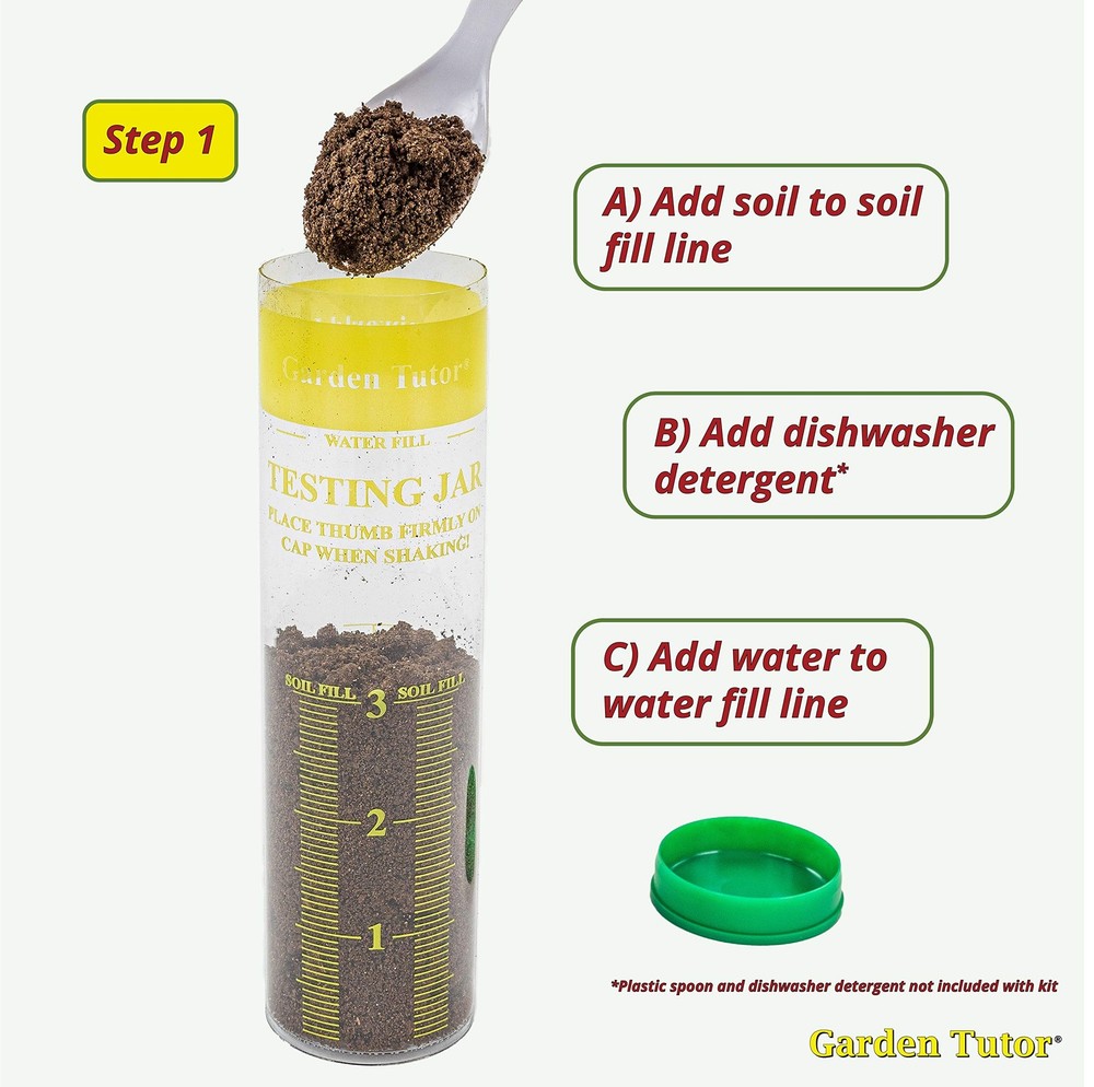 Soil Texture Test Kit Test Soil Structure Calibrated Testing Jar Measure Soil La