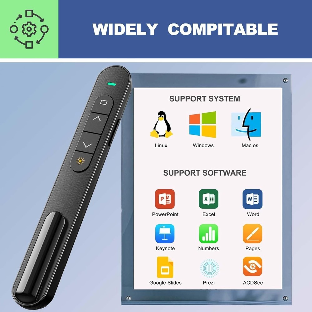 Presentation Wireless Presenter Remote USB Powerpoint Laser Pointer Clicker