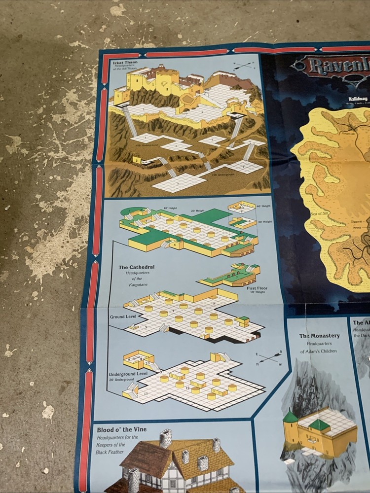 TSR Ravenloft Forbidden Lore Map Only 1992