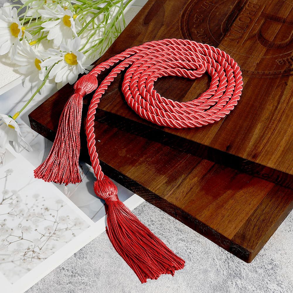 Graduation Cord Red Polyester Traditional 68 Inches 1 Count