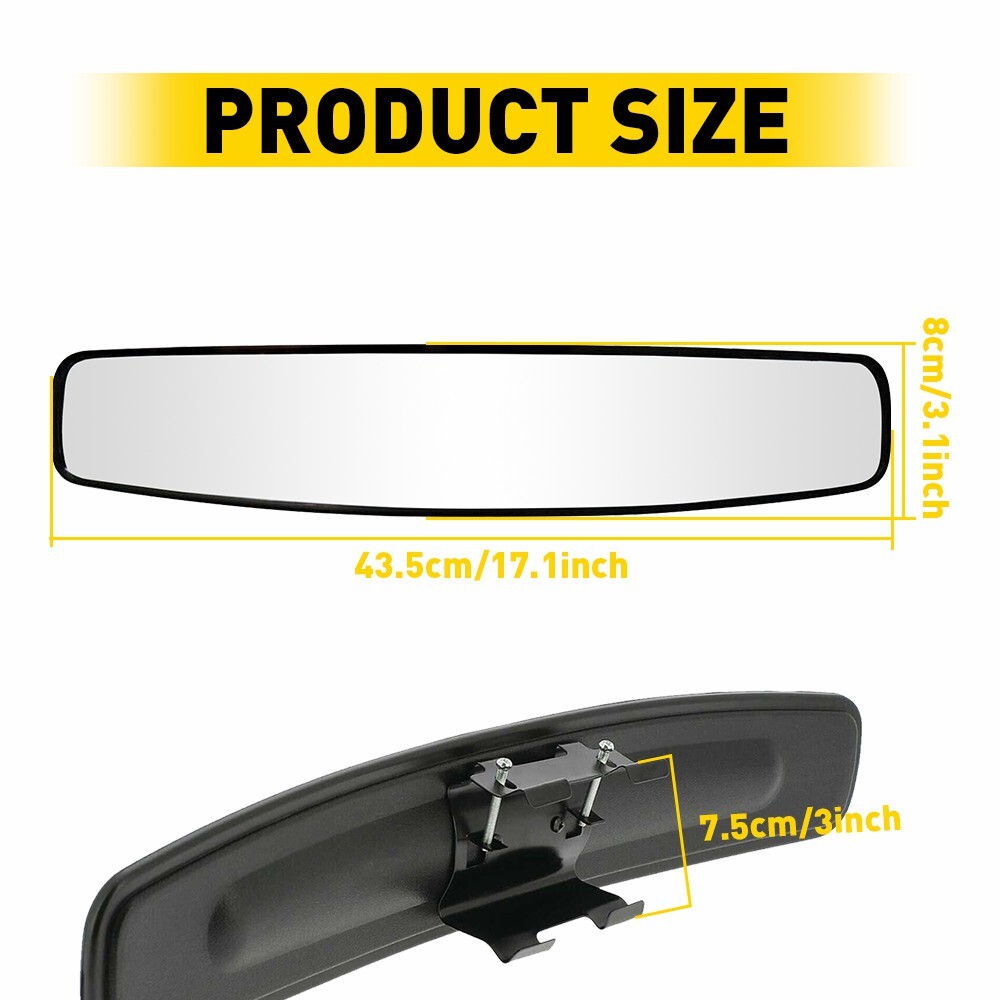 Universal Inner Inside Interior 17 Inch Rearview Rear View Mirror