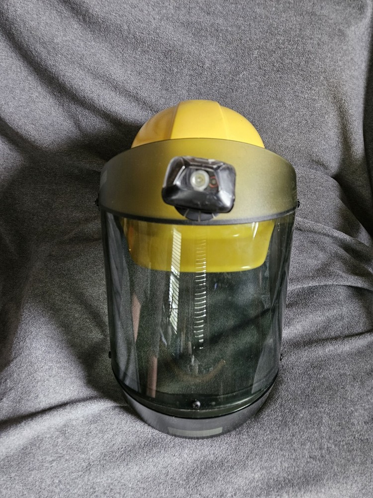 Oberon Electrical Arc Flash Face Shield & Hard Hat Yellw Helmet
