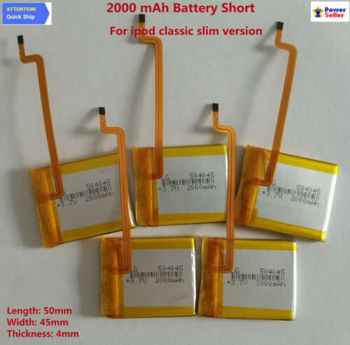 5pcs 2000mAh Battery Upgrade replacement for iPod Classic 6 7 Video 5 5.5 Thin