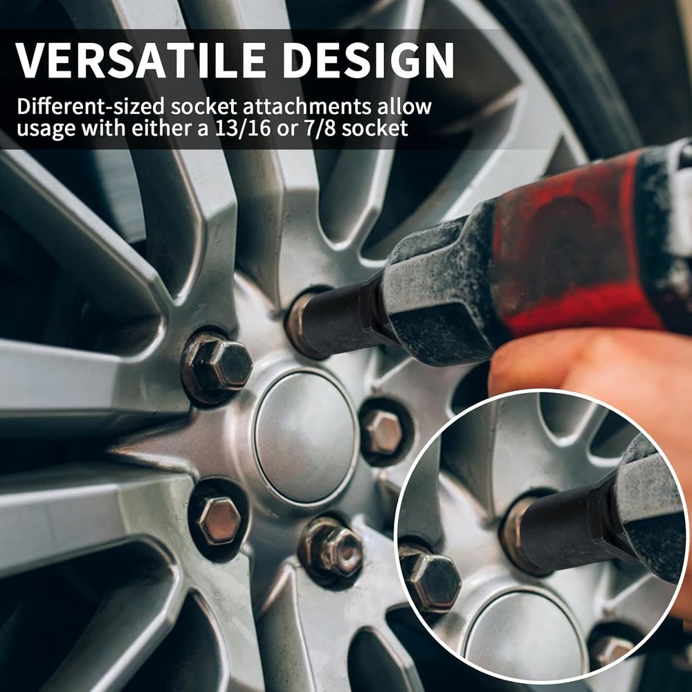 8PCS Universal Locking Key Lug Nut Master Socket Set Wheel Lock Removal Tool Kit