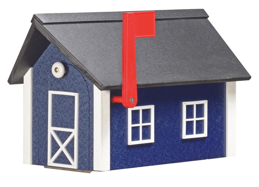 Amish-Made Standard Poly Mailboxes with Poly Roofs