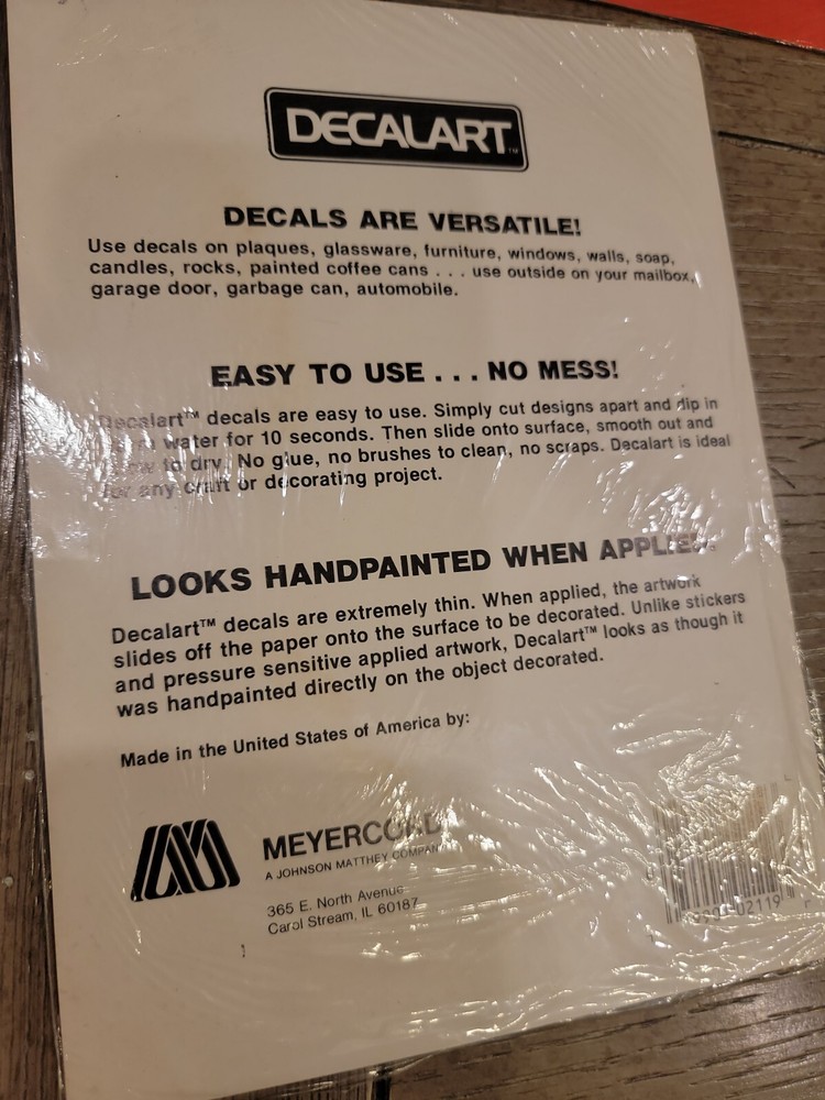 Vintage Meyercord Fruit vegetables Decals