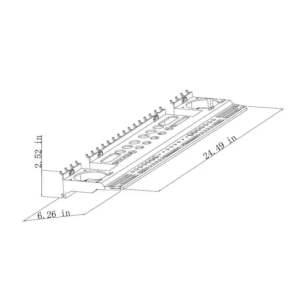 Gray Wall-Mount or Peggable Multi-Purpose Tool Storage Holder