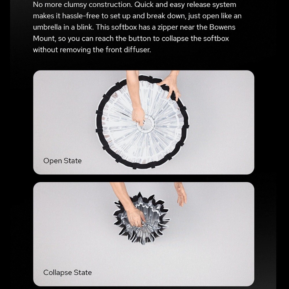 Godox S85T 85cm Umbrella Softbox Quick Release Soft Box Light Diffuser Reflector