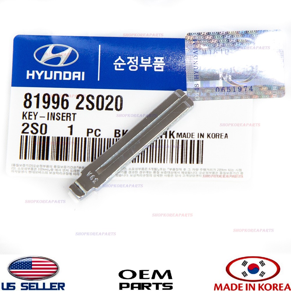 Genuine Key Blank Uncut Insert Key Blade ⭐OEM⭐ Hyundai Sonata 2015-2017