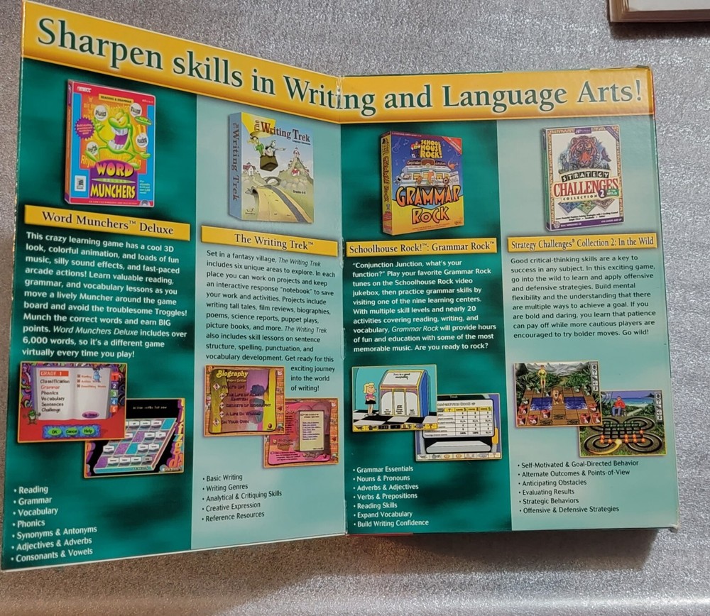 Achieve! Writing & Language Arts Grades 3-6 CD Learning Software Windows & Mac