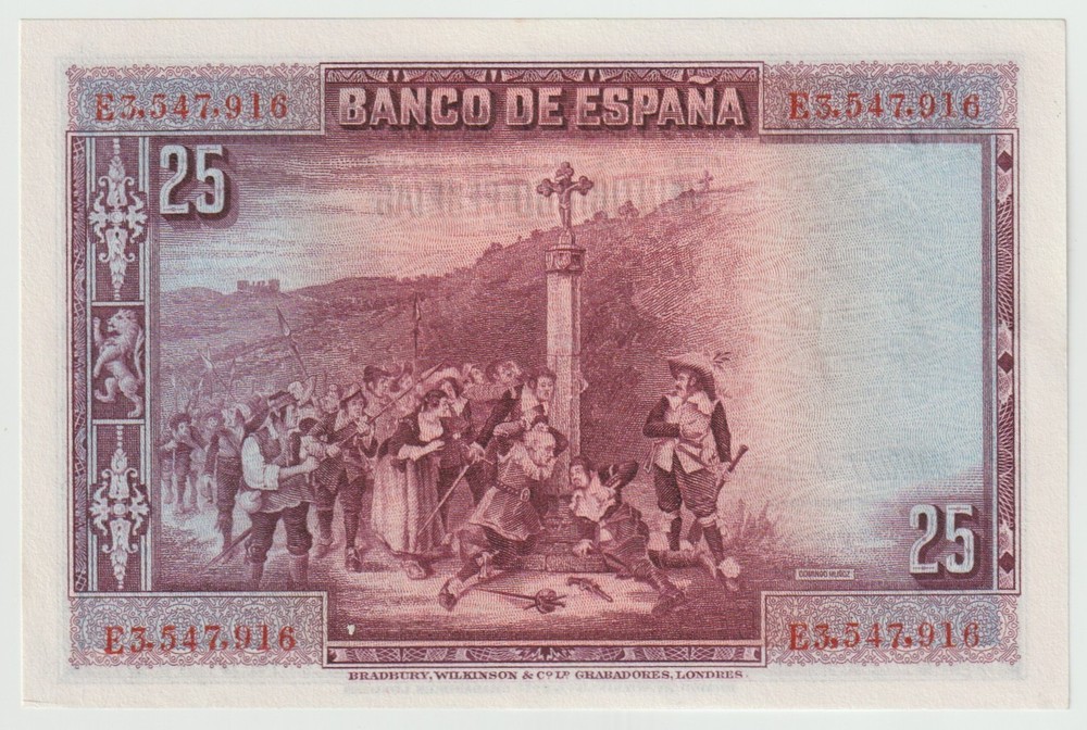 Spain 25 Festas Banknotes, year 1928