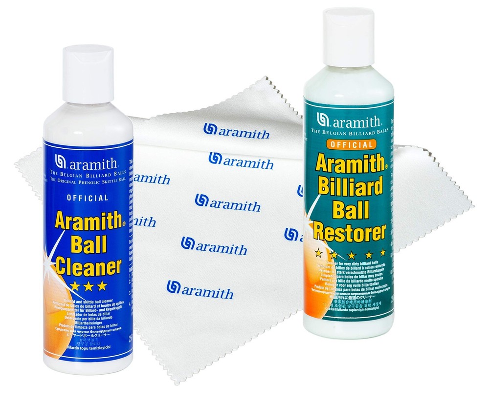 Billiard Ball Cleaner & Restorer Bundle with Microfiber Cloth - 8.4 fl. oz.
