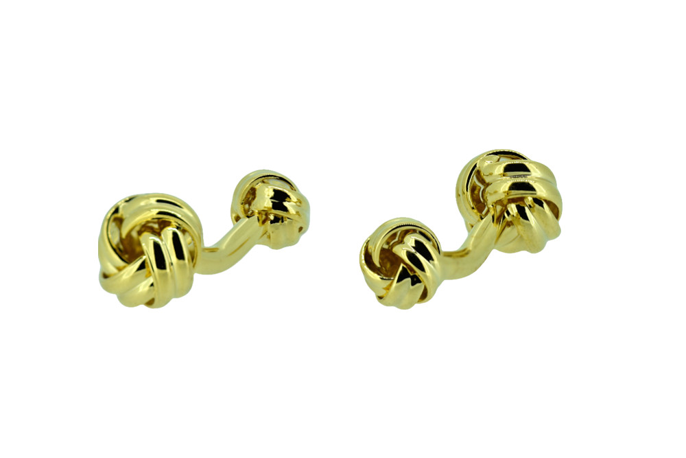 Double Knotted Cufflink Gold or Silver plated