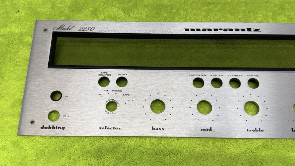 OEM Marantz 2230 Stereophonic Receiver Front Panel Faceplate Face Plate SILVER🔥