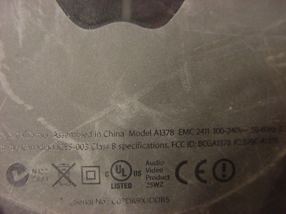 APPLE TV UNIT ONLY - MODEL A1378
