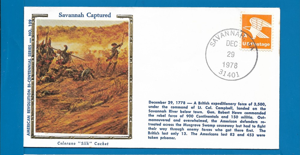 Revolutionary War -Savannah Captured Dec 29, 1978 Colorano  BOXA