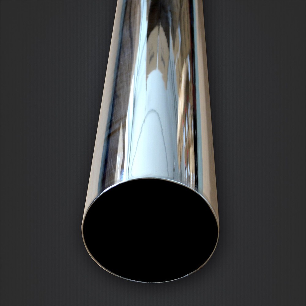5"OD Chrome 36" Length Curved Chrome Stack pipe Universal Fit