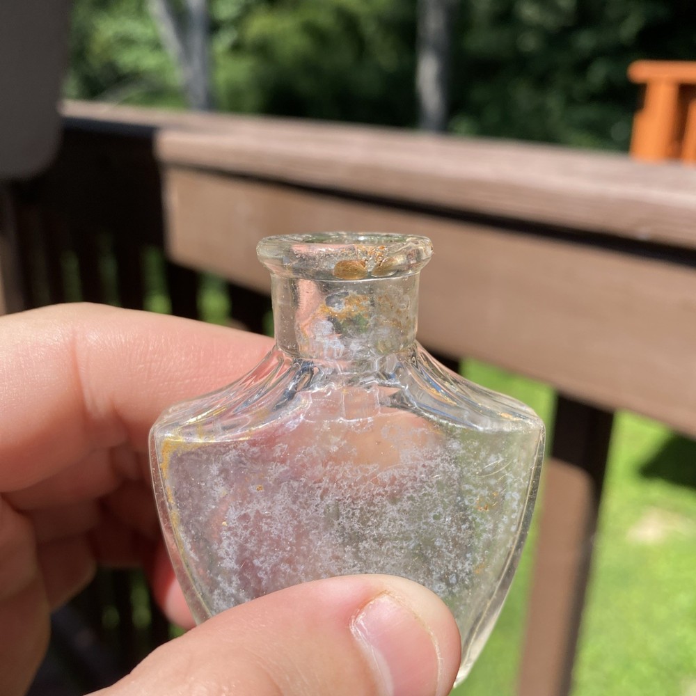 Small Iridescent Empty Perfume Bottle